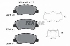 Textar 2534801 - Brzdové platničky -