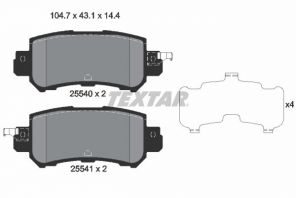 Textar 2554001 - Brzdové platničky -