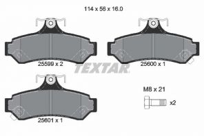 Textar 2559901 - Brzdové platničky -