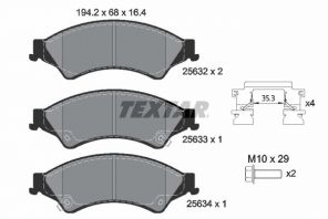 Textar 2563201 - Brzdové platničky -