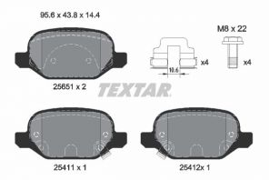 Textar 2565101 - Brzdové platničky -