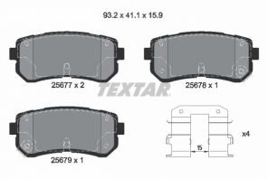 Textar 2567701 - Brzdové platničky -