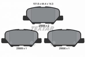 Textar 2568801 - Brzdové platničky -