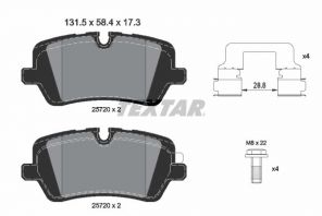 Textar 2572001 - Brzdové platničky -