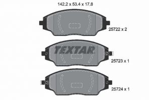 Textar 2572201 - Brzdové platničky -