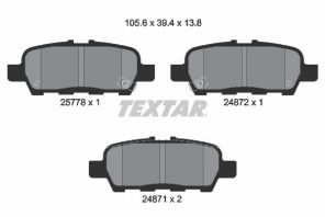 Textar 2577801 - Brzdové platničky -