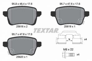 Textar 2581802 - Brzdové platničky -