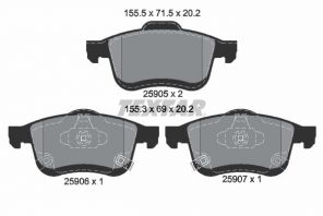 Textar 2590501 - Brzdové platničky -