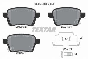 Textar 2597301 - Brzdové platničky -