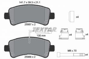 Textar 2598701 - Brzdové platničky -