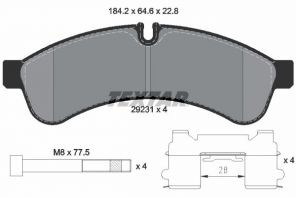 Textar 2923101 - Brzdové platničky -