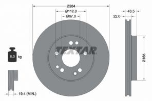 Textar 92031900 - Brzdový kotúč -