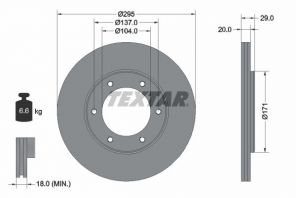 Textar 92035600 - Brzdový kotúč -