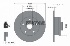 Textar 92057200 - Brzdový kotúč -