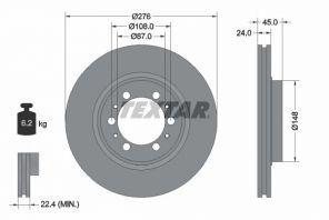 Textar 92079800 - Brzdový kotúč -