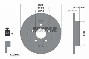Textar 92091203 - Brzdový kotúč -
