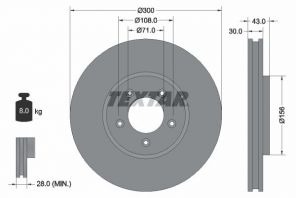 Textar 92099003 - Brzdový kotúč -