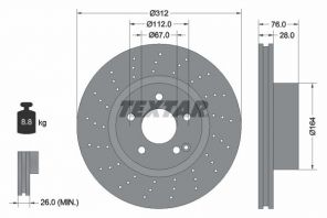 Textar 92099305 - Brzdový kotúč -