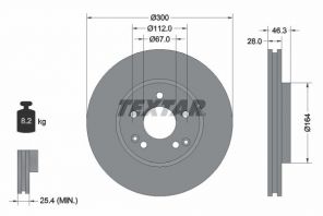 Textar 92106005 - Brzdový kotúč -
