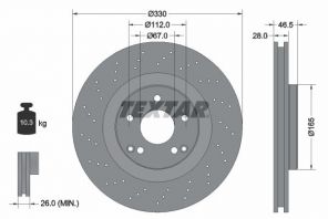 Textar 92119805 - Brzdový kotúč -