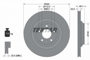 Textar 92132603 - Brzdový kotúč -