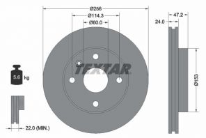 Textar 92133600 - Brzdový kotúč -