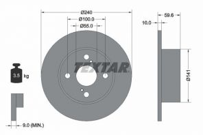 Textar 92136000 - Brzdový kotúč -