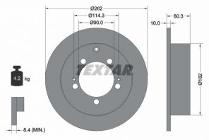 Textar 92136103 - Brzdový kotúč -