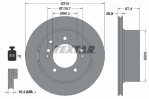 Textar 92147400 - Brzdový kotúč -