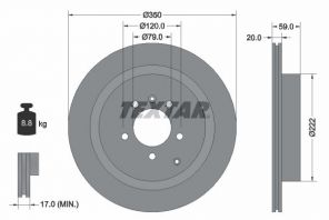 Textar 92147703 - Brzdový kotúč -