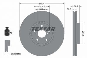 Textar 92147903 - Brzdový kotúč -