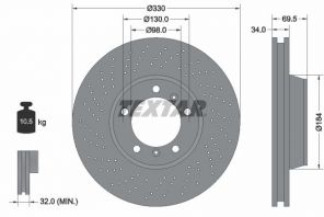 Textar 92149907 - Brzdový kotúč -