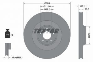 Textar 92151303 - Brzdový kotúč -