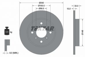 Textar 92153300 - Brzdový kotúč -
