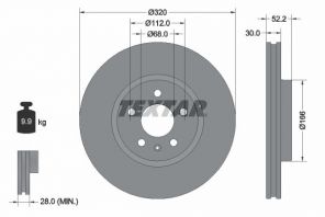 Textar 92160005 - Brzdový kotúč -