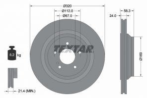 Textar 92160705 - Brzdový kotúč -