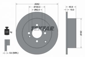 Textar 92161303 - Brzdový kotúč -