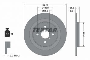 Textar 92161903 - Brzdový kotúč -