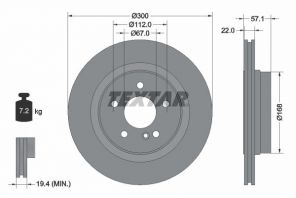 Textar 92163603 - Brzdový kotúč -