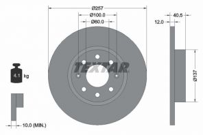 Textar 92164603 - Brzdový kotúč -
