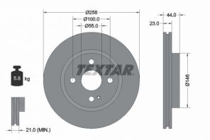 Textar 92166803 - Brzdový kotúč -