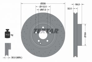 Textar 92171905 - Brzdový kotúč -