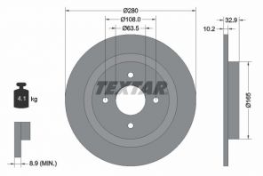 Textar 92172403 - Brzdový kotúč -