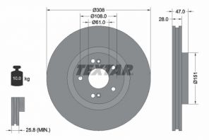 Textar 92174005 - Brzdový kotúč -