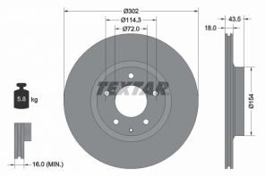 Textar 92174503 - Brzdový kotúč -