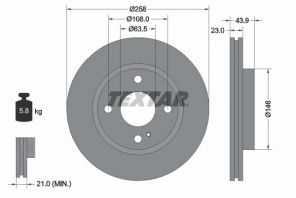Textar 92176003 - Brzdový kotúč -