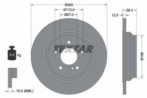 Textar 92176503 - Brzdový kotúč -