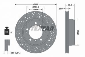 Textar 92176705 - Brzdový kotúč -
