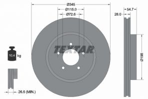 Textar 92177105 - Brzdový kotúč -