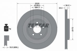 Textar 92178005 - Brzdový kotúč -
